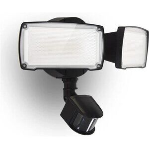 19W LED Flood Light Motion Sensor Outdoor, 2 Adjustable Head, IP65 Waterproof